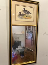Wall Mirror With Integral Duck Print