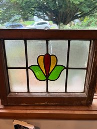 Vintage Stained Glass Window Some Cracks