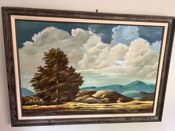 Large Original Oil On Canvas Unsigned Landscape