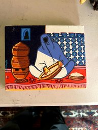 Small Middle Eastern Original Oil Painting Signed