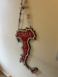 Wood Cutout Wall Hanging Map Of Italy