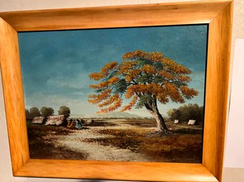 Original Oil On Board Painting Signed David