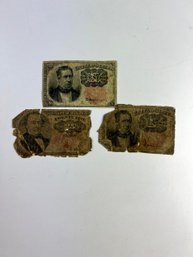 US Fractional Currency 10 Cent + 25 Cent