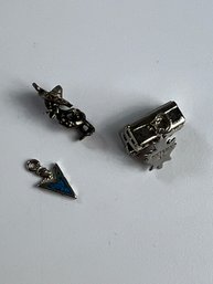 3 X Vintage Charms - Donald Duck In Sombrero Vancouver BC Bus Arrowhead