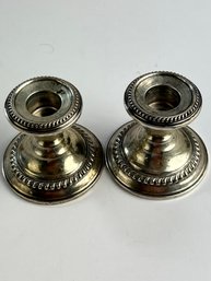 Pair Of Weighted Silver Candlesticks National Silver 276.8