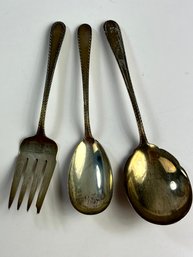 S Kirk & Son Sterling Silver Large Serving Pieces Spoons Fork 8.4 Oz