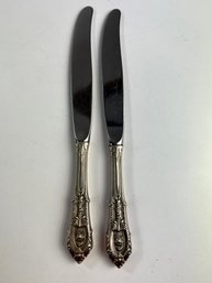 Pair Of Wallace Silver Handle Dinner Knives