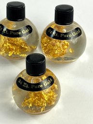 3 Bottles 24k Gold Flake In Liquid