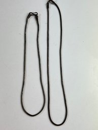 Unmarked Silver Rope Chain Necklaces 24.5g