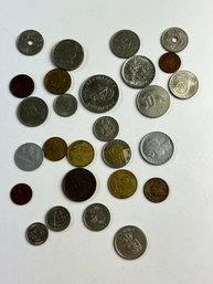 Mixed Lot Of Foreign Coins - France Denmark Europe ++