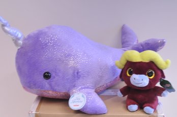 3 Aurora Plush - Shimmers Narwal XL Case Of 2  Stompee 8' Case Of 12