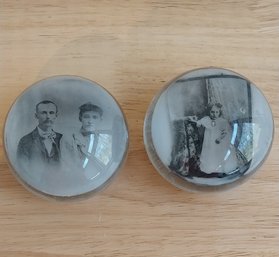 (2) Albert Graeser Style Paperweights (P-32)