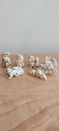 (7) Vintage Japanese Animal Netsuke Beads  (P-97)