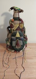 Yoruba Nigerian Large Decorative Beaded Crown (P-115)