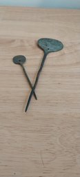 (2) Andes Bronze And Copper Tupo Pins (P-133)