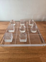Vintage Hivo Van Teal Lucite Tic-Tac-Toe Board (ED1)
