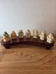 Vintage Gumps By Mail Seven Lucky Gods Display (EL6)