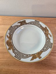 Vintage Fitz & Floyd Golden Heron Rimmed Soup Bowl (EL14)