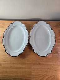 (2) Hutschenreuther Selb Scalloped Platters (EL18)