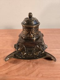 Art Deco Style Brass Inkwell (EL20)
