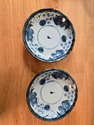 Vintage Kikyo Shikunshi Piatti Arita Signed Porcelain Bowls (EL21)