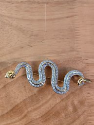 Swarovski Crystal Snake Brooch (EL36)