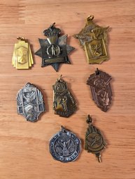 (8) Vintage 1940's Tennis Award Charms (EL44)