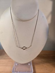 18K Yellow Gold And Emerald Necklace (EL51)