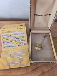 24K Gold Plated Sapo Liso Pin Pre-Columbian Repro. (EL67)