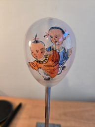 Japanese Reverse Painted Glass Eggs (EL73)