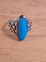 Sterling Silver & Turquoise Ring (ED99)