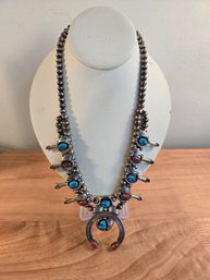 Incredible Wilbur Mauneka Squash Blossom Necklace (EDS106)