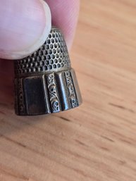 Vintage Sterling Silver Victorian Sewing Thimble (EL109)