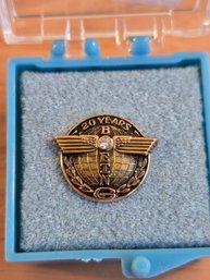 10K And Diamond Boeing 20 Year Service Pin (ED121)