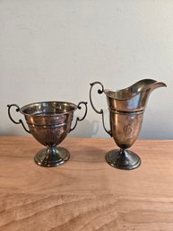 Pair Of Vintage International Sterling Vases (EL149)