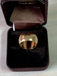 Vintage 14k Gold Wide Band Ring 10.36g   (DL13)