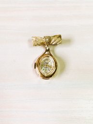 Vintage Voltaire Gold Tone Brooch Watch - Untested   (DL14)