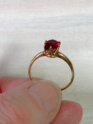 Vintage 10k Gold Ruby Ring   (DL18)