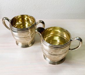 Vintage Sterling Silver Weidlich 7795 Creamer And Sugar  (DL52)