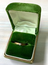 Vintage 14k Gold Diamond Solitaire Ring   (DL26)