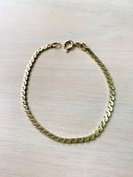 Vintage 14k Gold Chain Bracelet   (DL34)
