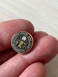 Vintage 10k Gold Superior Court King Co WA Diamond Pin  (DL57)