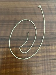 Vintage 14k Gold Twisted Rope Chain Necklace 18   (DL59)