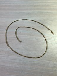 Vintage 14k Gold Twisted Rope Chain Necklace 18   (DL63)