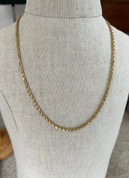 Vintage 14k Gold Thick Twisted Rope Chain Necklace 20   (DL64)