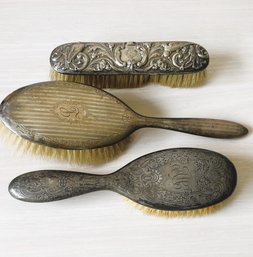 Vintage Sterling Silver Backed Brushes  3   (DL77)
