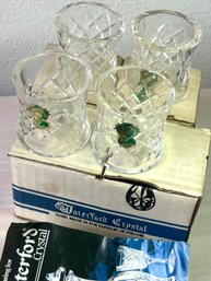 Vintage 4 Waterford Crystal Comeragh? Napkin Rings In Boxes  (DL81)