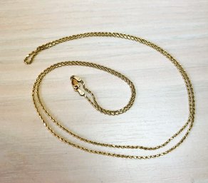 Vintage 14k Gold Thick Twisted Rope Chain Necklace 30   (DL95)