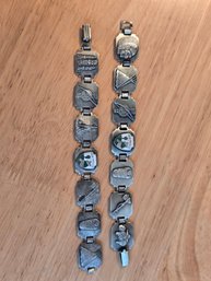 Pair Of Vintage New Mexico Souvenir Bracelets (ED7)