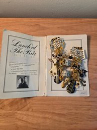 1989 Lunch At The Ritz 'Carte Du Jour' Earrings (ED25)